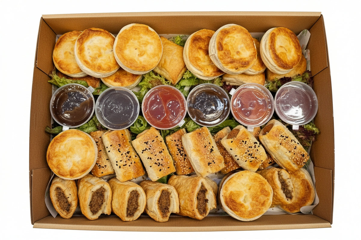 mini pie & sausage roll platter 24pc